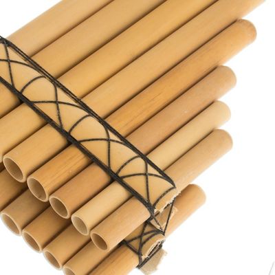 Alternate image for Natural Cane Zampona Panpipe from Peru 14 in Folk Sound