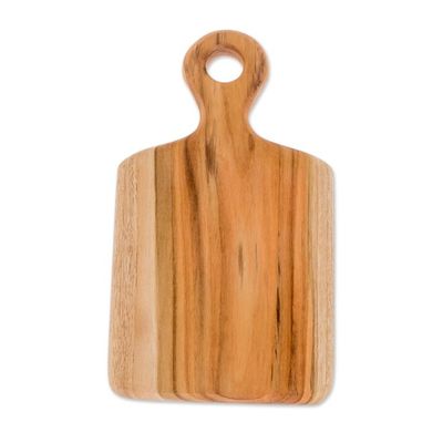 Alternate image for Handmade Teak Wood Cutting Board from Guatemala 10 in Morning Baguette