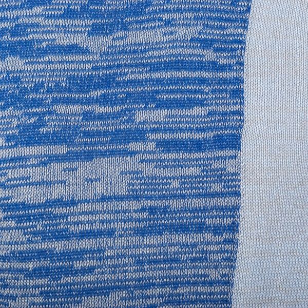 Alternate image for Knit Blue Beige Cotton Sweater for Men Made in Peru Sky Blue