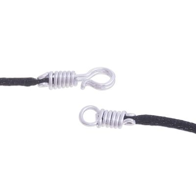 Alternate image for Wood Pendant Necklace of a Cat from Peru Relaxing Stretch