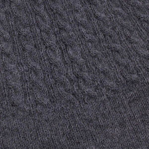 Alternate image for Mens Reversible Grey and Brown Alpaca Blend Hat from Peru The Bells of Huancayo