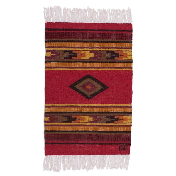 Alternate image for Inca-Inspired Wool Area Rug from Peru 2x3 Inca Empire