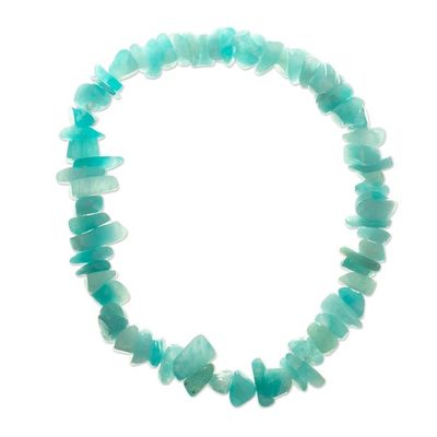 Alternate image for Hand Crafted Amazonite Chip Stone Bracelet Aqua Harmony