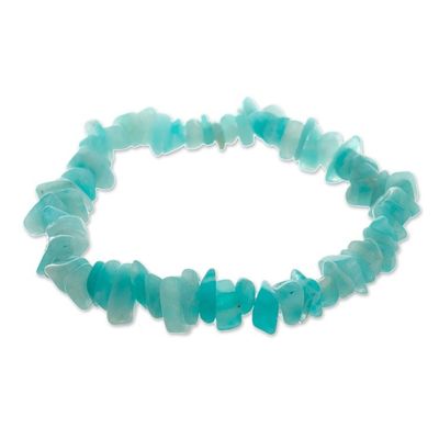 Alternate image for Hand Crafted Amazonite Chip Stone Bracelet Aqua Harmony