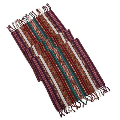 Alternate image for Jewel-Toned Alpaca-Blend Table Runner Cusco Jewels