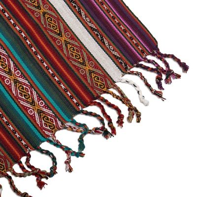 Alternate image for Jewel-Toned Alpaca-Blend Table Runner Cusco Jewels