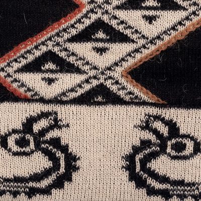 Alternate image for Traditional Inca Black and Beige Alpaca Blend Hat from Peru Noble Origins