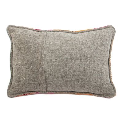 Alternate image for Striped Multicolor Wool Cushion Cover Handloomed in Peru Highland Views