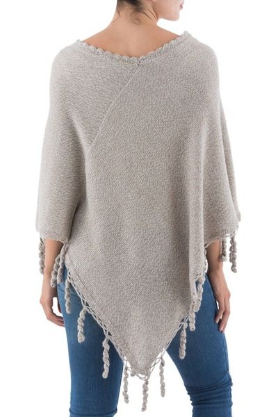 Alternate image for Alpaca blend poncho Piura Charm