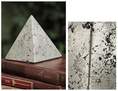 Alternate image for Small Pyrite Pyramid Sculpture Pyramid of Prosperity