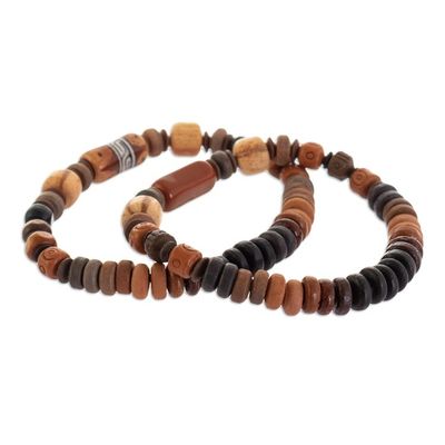 Alternate image for Brown Inca Inspired Ceramic Beaded Bracelets  Pair Mountain Tour