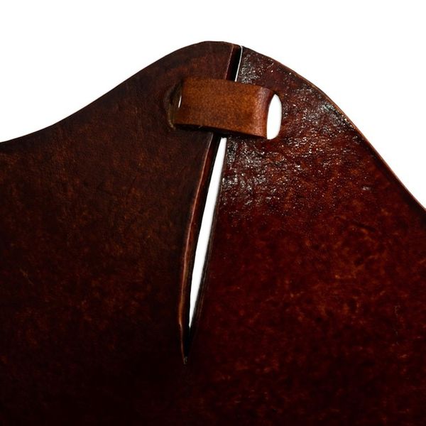 Alternate image for Tooled Leather Rectangular Brown Catchall Plate from Peru Redwood Gothic