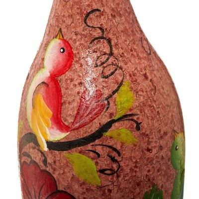 Alternate image for Hand Painted Gourd Birdhouse from Peru Blossoms on Blush