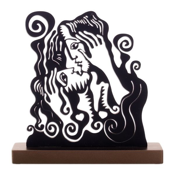 Alternate image for Romantic Black and Brown Wood Sculpture Handcrafted in Peru Adore Me