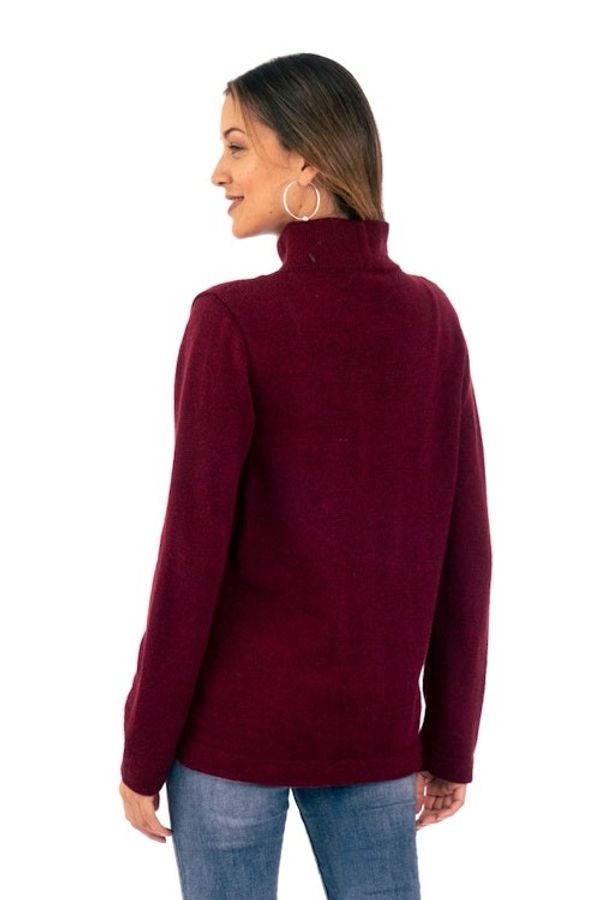 Alternate image for Soft Striped Burgundy Alpaca Blend Pullover Sweater Burgundy Today