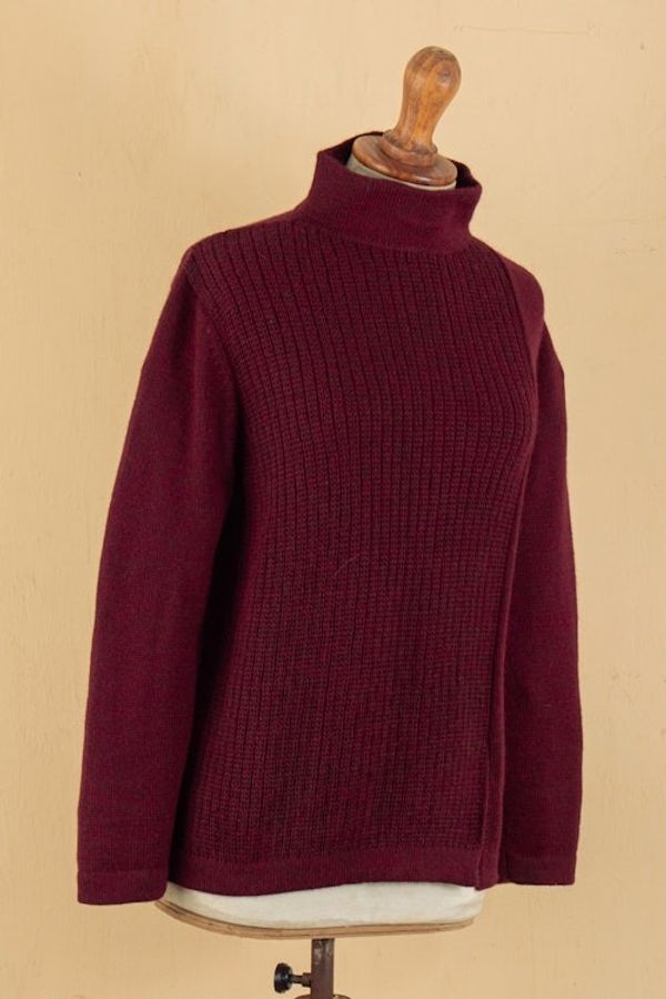 Alternate image for Soft Striped Burgundy Alpaca Blend Pullover Sweater Burgundy Today