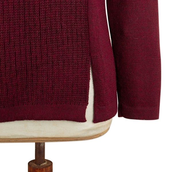 Alternate image for Soft Striped Burgundy Alpaca Blend Pullover Sweater Burgundy Today