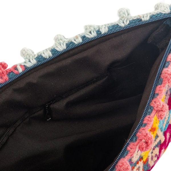 Alternate image for Handloomed Floral Iris Alpaca Sling with Zipper Closure Ayacucho Blossoming