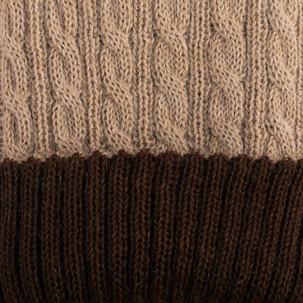 Alternate image for Brown and Camel 100 Alpaca Reversible Fingerless Mittens Chestnut and Camel Glam