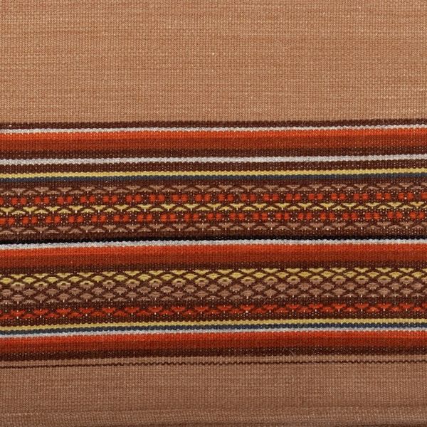 Alternate image for Handloomed Brown and Orange Alpaca Blend Throw Blanket Huanca Glory