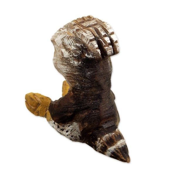 Alternate image for Hand-Carved Cedar Wood Sculpture of an Eagle from Peru Courageous Meditator