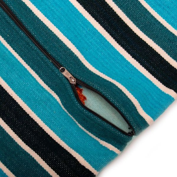 Alternate image for Andean Falcon-Themed Wool Cushion Cover Handwoven in Peru Andean Falcons