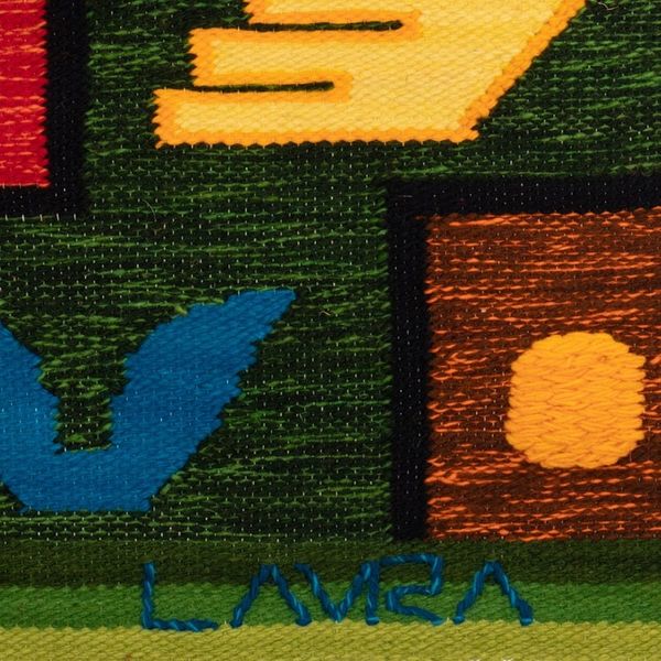 Alternate image for Fringed Bird-Themed Wool Tapestry Hand-Woven in Peru Childhood Dream