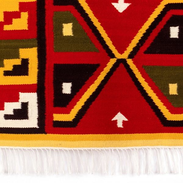 Alternate image for Handwoven Geometric-Themed Andean Wool Blend Tapestry Tribal II