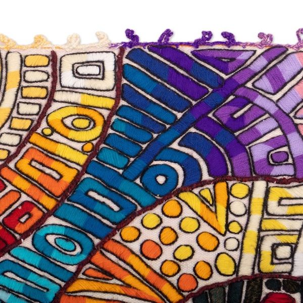 Alternate image for World Peace Project Handloomed Alpaca Tapestry with Doves Sowing Honesty