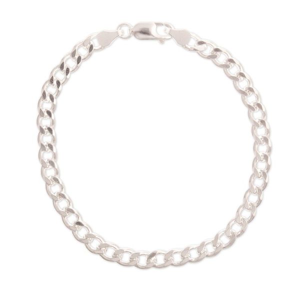 Alternate image for Mens High-Polished Sterling Silver Curb Link Chain Bracelet Classic Silver