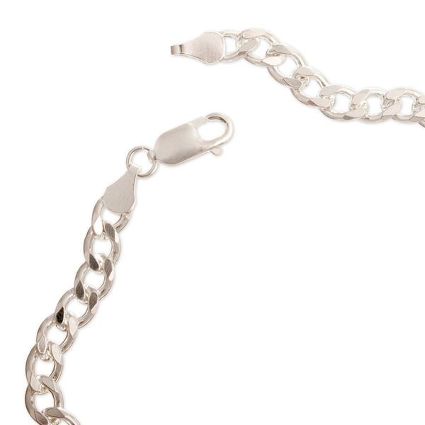Alternate image for Mens High-Polished Sterling Silver Curb Link Chain Bracelet Classic Silver