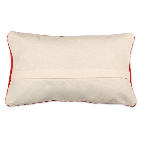 Alternate image for Handloomed Cajarmarca Heart-Themed Cushion Cover Free Heart