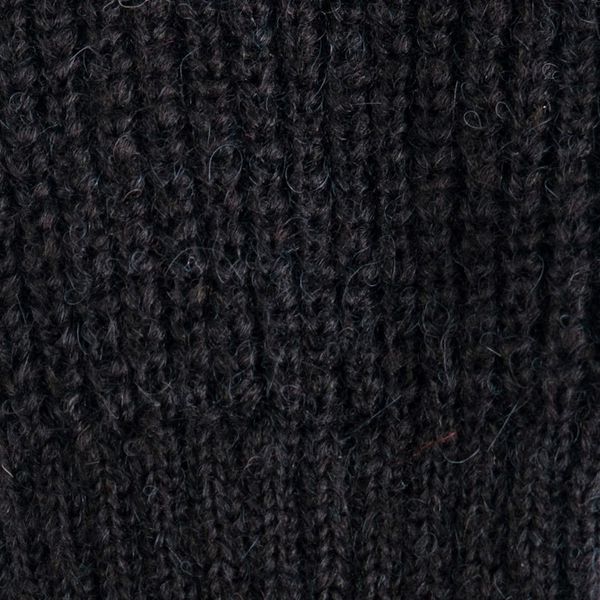 Alternate image for Knit Alpaca and Wool Blend Fingerless Mitts in Coal Black Dark Epoch