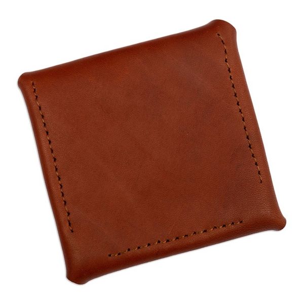 Alternate image for Mens Modern Geometric Coffee Leather Coin Holder Modern Collective