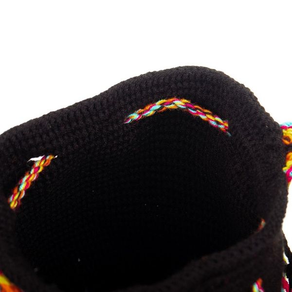 Alternate image for Crocheted Sling Bag in Black with Tassels from Colombia Wayuu Charm