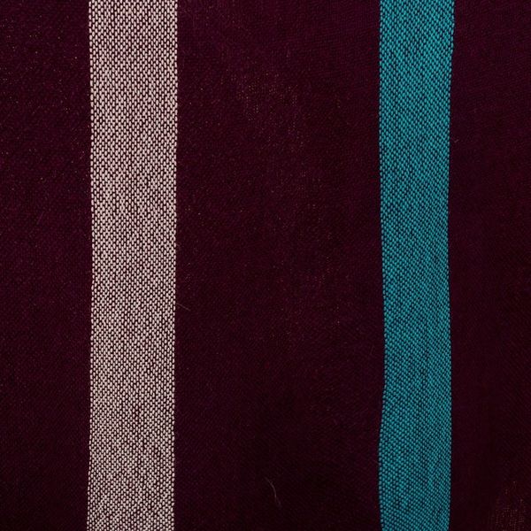 Alternate image for Striped Purple Ruana Woven from 100 Baby Alpaca with Fringe Iris Grape