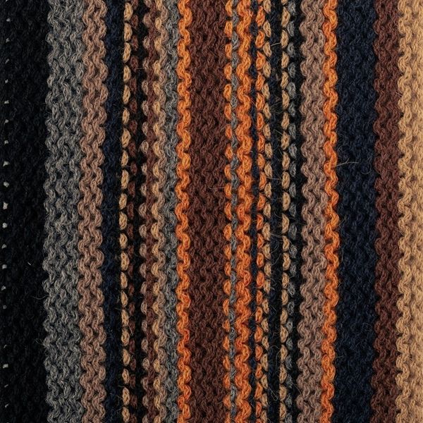 Alternate image for Handloomed Brown and Black Fringed Alpaca Blend Scarf Mystic Lands