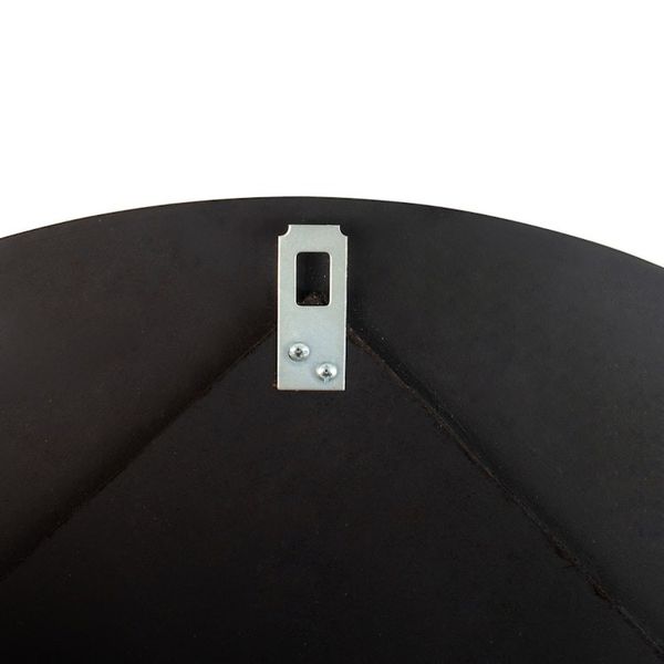 Alternate image for Round Floral Warm-Toned Reverse-Painted Glass Wall Mirror Radiant Clarity