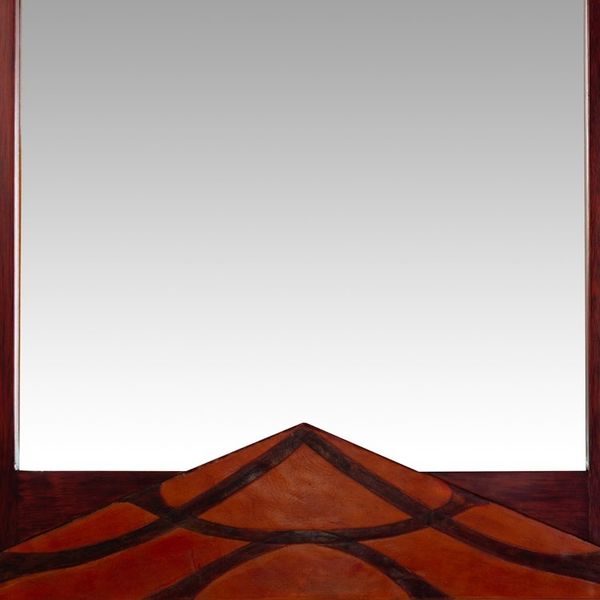 Alternate image for Artisan Made Vertical Wall Mirror with Andean Tornillo Wood Introspective