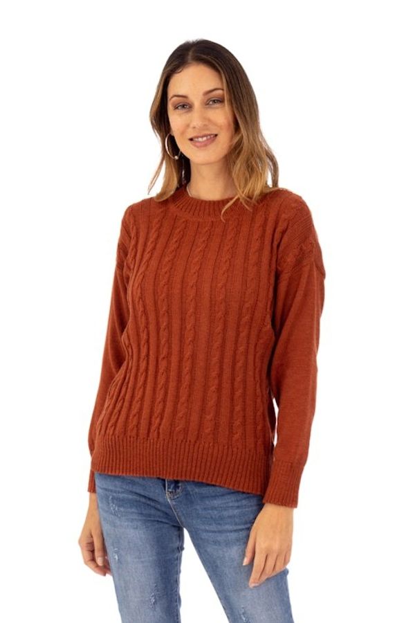 Alternate image for Soft Striped Ginger Alpaca Blend Pullover Sweater Ginger Bonds