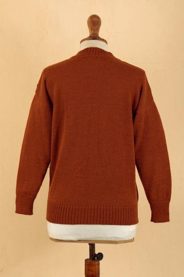 Alternate image for Soft Striped Ginger Alpaca Blend Pullover Sweater Ginger Bonds