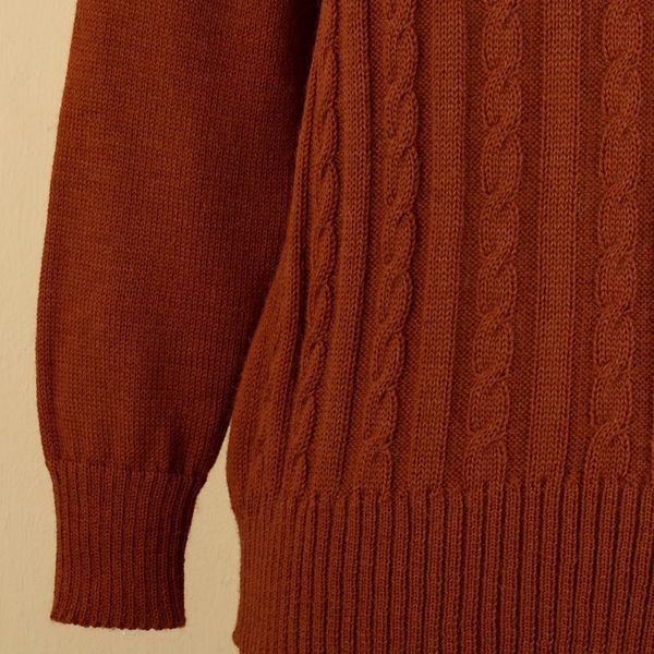 Alternate image for Soft Striped Ginger Alpaca Blend Pullover Sweater Ginger Bonds