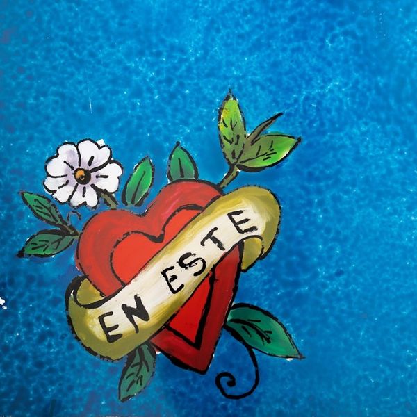 Alternate image for Handcrafted Peace Reverse-Painted Glass Tray in Blue Peaceful Creation