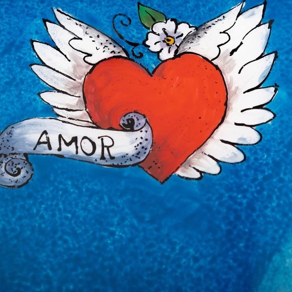 Alternate image for Handcrafted Peace Reverse-Painted Glass Tray in Blue Peaceful Creation
