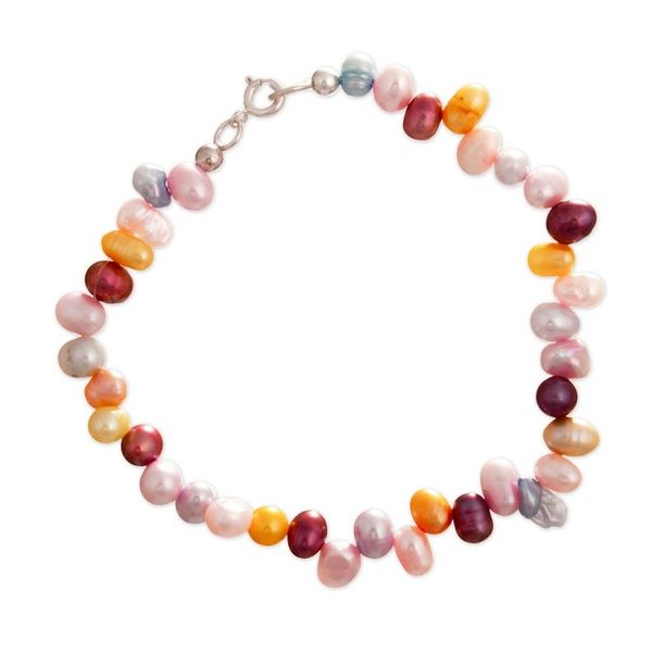 Alternate image for Handmade Cultured Pearl Beaded Bracelet in a Spring Palette Pond Fantasy