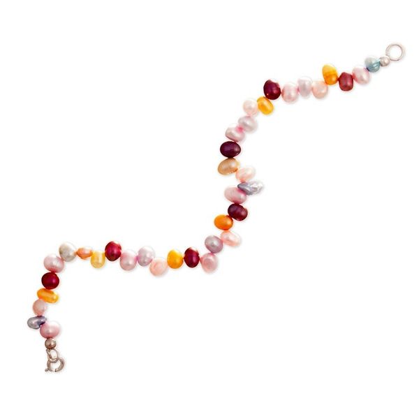 Alternate image for Handmade Cultured Pearl Beaded Bracelet in a Spring Palette Pond Fantasy