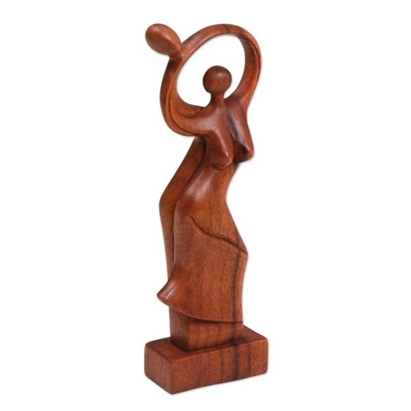 Alternate image for Fair Trade Romantic Wood Sculpture Dancing Couple
