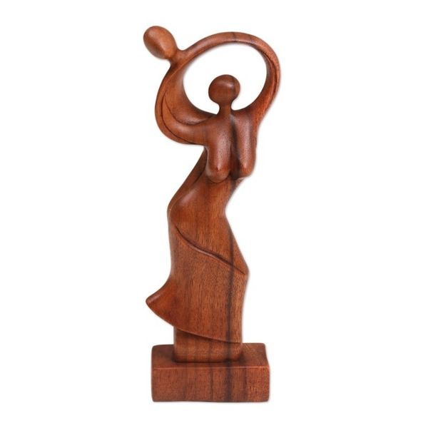 Alternate image for Fair Trade Romantic Wood Sculpture Dancing Couple
