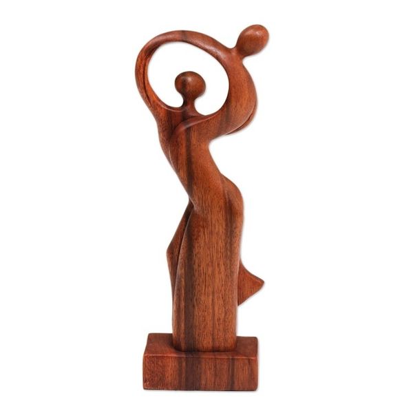 Alternate image for Fair Trade Romantic Wood Sculpture Dancing Couple