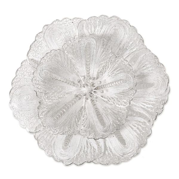 Alternate image for Sterling silver brooch pin Exotic Bloom